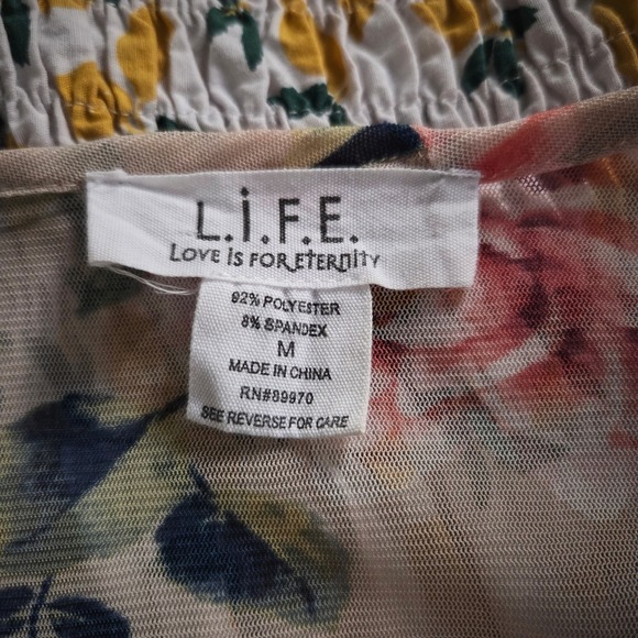 LIFE Love is for Eternity Floral Print High Low Boho Fairy Dress Women's M - Picture 7 of 7